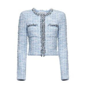 ISO - Self-Portrait Light Blue Tweed Blazer
